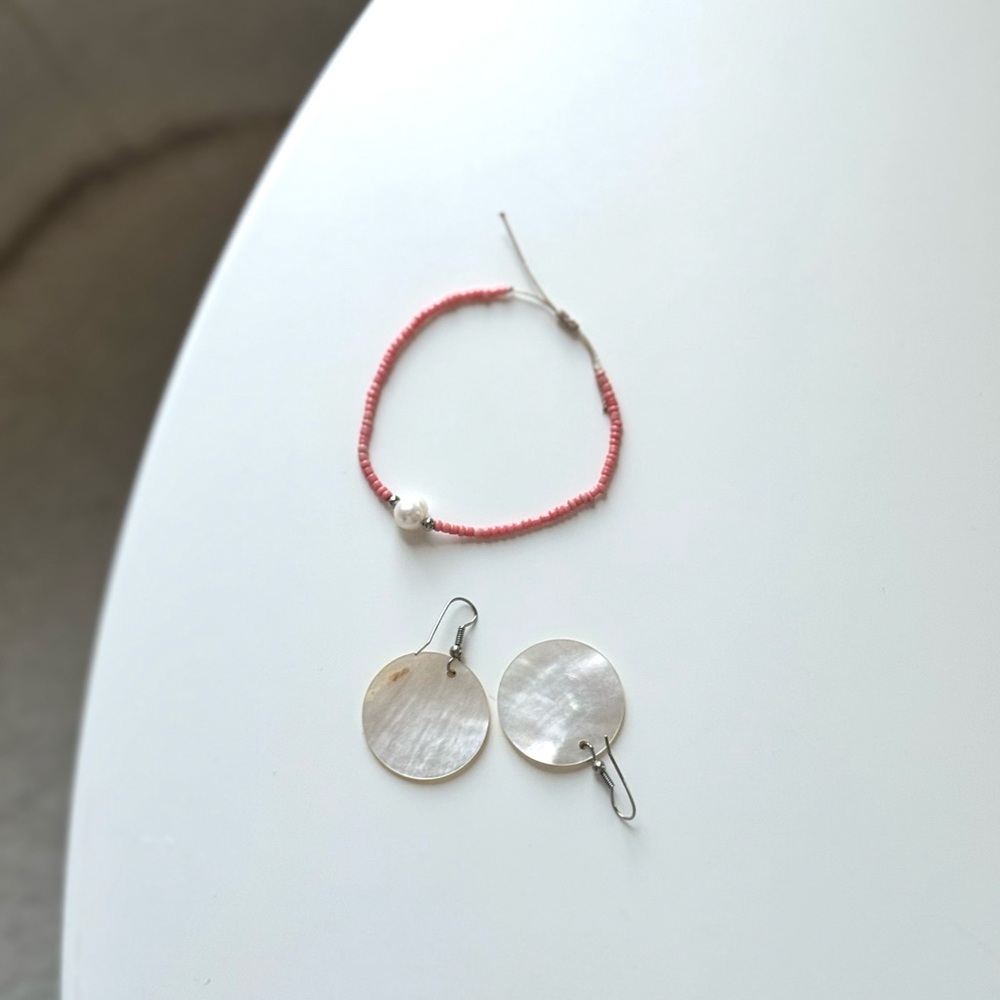 Pearl Bracelet x Earring Set
